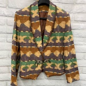 Vintage 80s western Indian rodeo blazer 8 USA